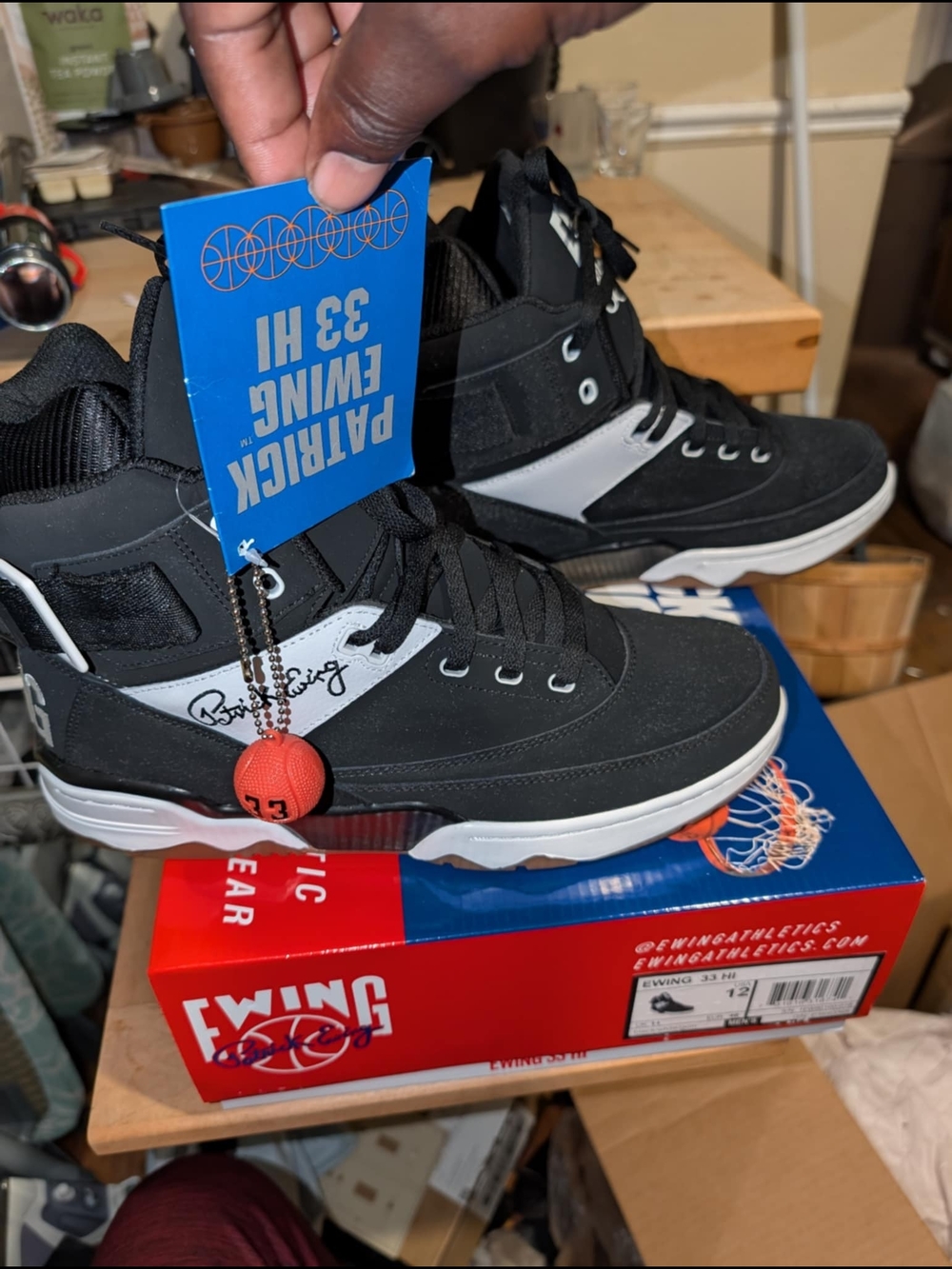 Ewing Athletics 33 HI Men's Athletic Shoe - Black/White Size 12
